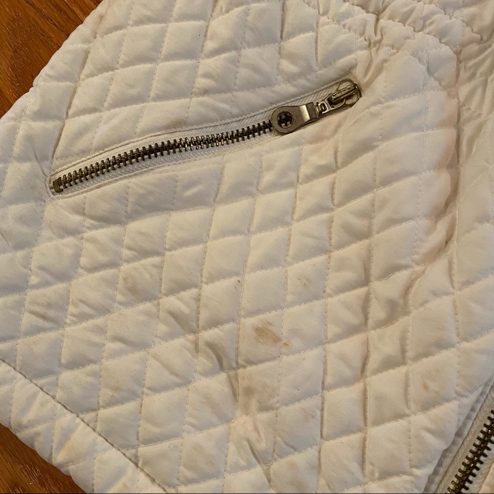 Vintage Y2K Quilted Cloud Coat Puffer Coat Faux Fur Coat Winter White Coat - Picture 9 of 15